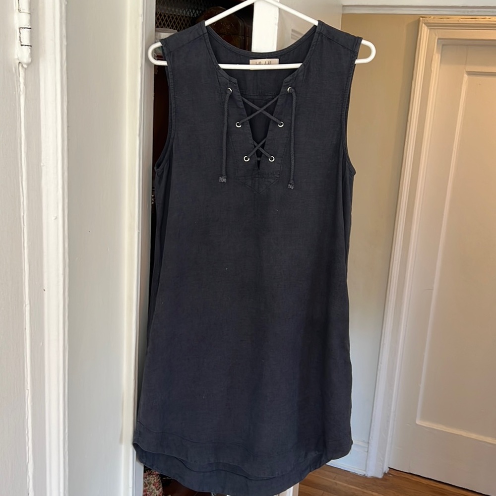 Tencel/Linen tunic dress with pockets. Great for the office